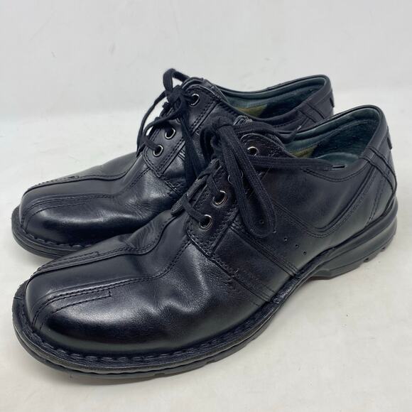 Clarks Touareg Vibe Black Leather Shoes Mens Size 11 - Picture 1 of 8